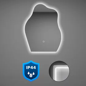Wave 60 Spiegel mit LED-Beleuchtung