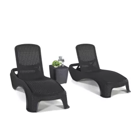 Gartenliege Atlantic duo mit Tisch Luzon