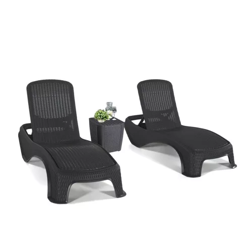Gartenliege Atlantic duo mit Tisch Luzon