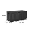 Kentwood Kunststoff-Gartenbehälter 350L anthrazit
