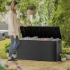 Emily 270L Kunststoff-Gartenbehälter anthrazit