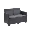 Claire 2-Sitzer Kunst-Rattan-Gartensofa