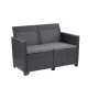 Claire 2-Sitzer Kunst-Rattan-Gartensofa