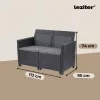 Claire 2-Sitzer Kunst-Rattan-Gartensofa