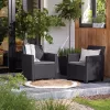 Künstlicher Rattan-Gartensessel Claire duo