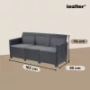 Claire 3-Sitzer Kunst-Rattan-Gartensofa