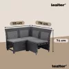 Claire VIII 6-Sitzer-Ecksitzgruppe mit Kissentisch