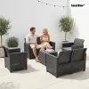 Claire IV 6-Sitzer-Gartenmöbelset mit Vigo-Tisch