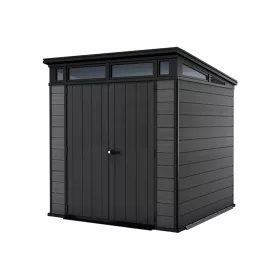 Cortina 7x7 Kunststoff-Gartenhaus grau