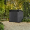 Cortina 7x7 Kunststoff-Gartenhaus grau