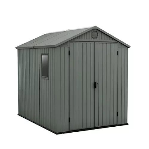 Darwin 6x8 Kunststoff-Gartenhäuschen grün