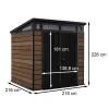 Signature PENT 7X7 Kunststoff-Gartenhaus Nussbaum