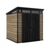 Signature PENT 7X7 Kunststoff-Gartenhaus Eschenholz