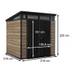 Signature PENT 7X7 Kunststoff-Gartenhaus Eschenholz
