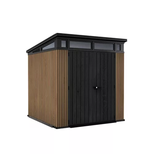 Signature PENT 7x7 Kunststoff-Gartenhaus Venedig braun