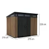 Signature PENT 9x7 Kunststoff-Gartenhaus Venedig braun