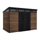 Signature PENT 11x7 Kunststoff-Gartenhaus Nussbaum