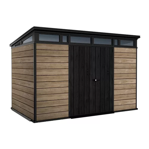 Signature PENT 11x7 Kunststoff-Gartenhaus Eschenholz