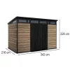 Signature PENT 11x7 Kunststoff-Gartenhaus Eschenholz