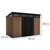 Signature PENT 11x7 Kunststoff-Gartenhaus Venedig braun