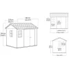 Newton Plus breit 9 x 7,5 Kunststoff-Gartenhaus braun