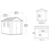 Newton Plus breit 9 x 7,5 Kunststoff-Gartenhaus braun