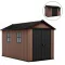 Newton Plus breit 11 x 7,5 Kunststoff-Gartenhaus braun