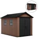 Newton Plus breit 11 x 7,5 Kunststoff-Gartenhaus braun