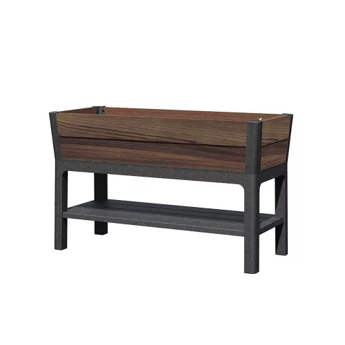 Erhöhter Kunststoff-Garteneimer Deco mit Bodenplatte 110l