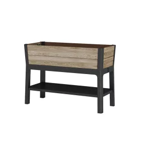 Erhöhter Kunststoff-Garteneimer Deco mit Bodenplatte 110l