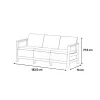 Scandi linea 3-Sitzer Gartensofa