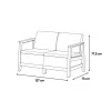 Scandi Box linea duo Gartenmöbelset mit Ablagetisch aus Jute