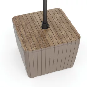   Deco Luzon Gartentisch mit Sonnenschirmhalter aus Kunstrattan