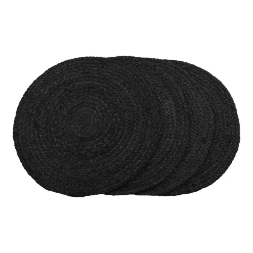 Bombay Tischset, Jutegeflecht, dunkelgrau, rund 38 cm 4 Stück