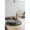 Bombay Tischset, Jutegeflecht, dunkelgrau, rund 38 cm 4 Stück