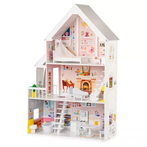 XXL Pudrowa Mansion Holzpuppenhaus 3 Etagen