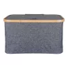 Noto-Korb, Bambus/Textil, dunkelgrau, 30x45x25 cm