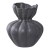 Vase, Keramik, schwarz ø17,2x19,4 cm