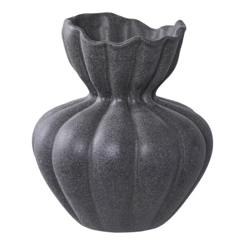 Vase, Keramik, schwarz ø17,2x19,4 cm