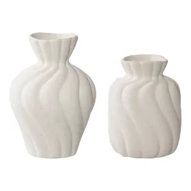 Vase, Keramik, weiß, 2St.