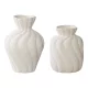 Vase, Keramik, weiß, 2St.