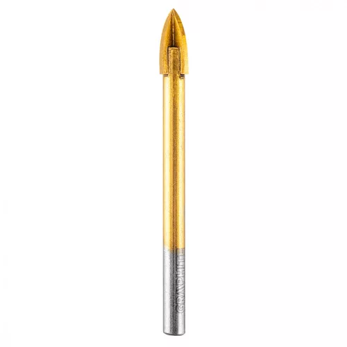 Universal-4-Kanten-Glasbohrer zum Bohren von Holz, Kunststoff, Metall, Stein, Keramik, 7mm, Graphit