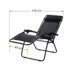 Klappbarer schwarzer Liegesessel Delux