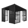 LUXE Lamellen-Seitenwand (R) 90x218cm bis zu 3 m anthrazit