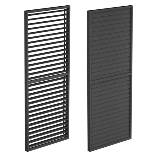 LUXE Seitenwand mit Lamellen (R) 123x218cm bis zu 4 m anthrazit