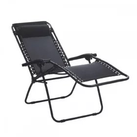 Zusammenklappbarer Graphit-Liegestuhl Delux