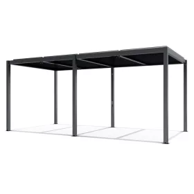 LUXE Pergola 5,8x3m anthrazit mit LED-Beleuchtung