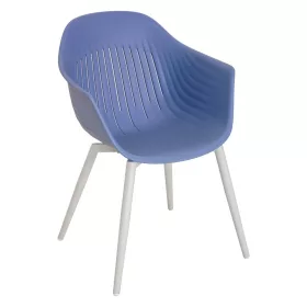 Ballena Kunststoff-Gartenstuhl mit Metallbeinen, blau