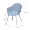 Ballena Kunststoff-Gartenstuhl mit Metallbeinen, blau