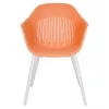 Ballena Kunststoff-Gartenstuhl mit Metallbeinen, orange